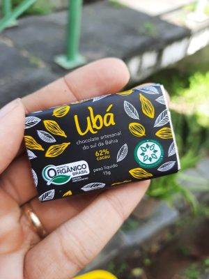 Barra de chocolate Ubá orgânico 62% cacau (15g)