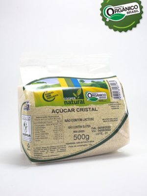 Açúcar cristal orgânico - Coopernatural 500g